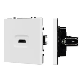 Фото #1 товара ARL NOBE Розетка HDMI софт-тач белый кварц SCT-MHD1-SFPL-WH (Arlight, -)