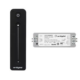 Фото #1 товара Диммер SMART-DIM-SET-LINE (12-24V, 1x8A, ПДУ 2.4G) (Arlight, IP20 Пластик, 5 лет)