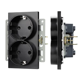 Фото #1 товара Механизм электрической розетки SCT-MEUD-PL-BK (250V, 16A) (Arlight, -)