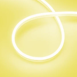 Фото #1 товара Светодиодная лента герметичная AURORA-PS-A120-12x6mm 24V Yellow (10 W/m, IP65, 2835, 5m) (Arlight, Силикон, 2 года)