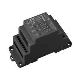 Фото #1 товара INTELLIGENT ARLIGHT Диммер SMART-DALI-104-62-ADDR-RGBW-DT6/DT8-PD-DIN Black (12-48V, 4x5А) (IARL, IP20 Пластик, 5 лет)