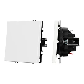 Фото #1 товара ARL NOBE Выключатель проходной 1 кл софт-тач белый кварц SWT-MKP1-SFPL-WH (250V, 10A) (Arlight, -)