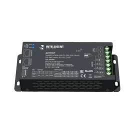 Фото #1 товара INTELLIGENT ARLIGHT Диммер SMART-PWM-104-73-SH-SUF Black (12-48V, 4x6A, RJ-45, 2.4G) (IARL, IP20 Металл, 5 лет)