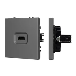 Фото #1 товара ARL NOBE Розетка HDMI софт-тач серый базальт SCT-MHD1-SFPL-GR (Arlight, -)