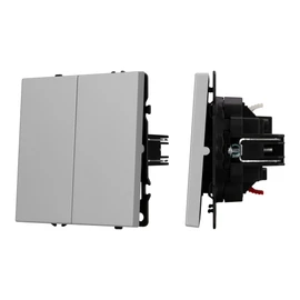 Фото #1 товара ARL NOBE Выключатель 2 кл софт-тач никель SWT-MK02-SFPL-IS (250V, 10A) (Arlight, -)