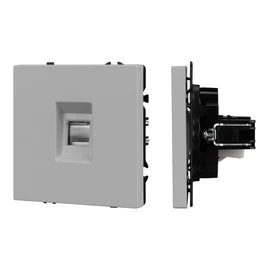 Фото #1 товара ARL NOBE Розетка телефонная софт-тач никель SCT-MTL1-SFPL-IS (RJ-11, 4C) (Arlight, -)