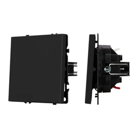 Фото #1 товара ARL NOBE Выключатель 1 кл софт-тач черный оникс SWT-MK01-SFPL-BK (250V, 10A) (Arlight, -)
