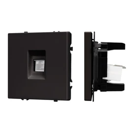 Фото #1 товара ARL NOBE Розетка компьютерная софт-тач черный оникс SCT-MPC1-SFPL-BK (RJ-45, CAT6) (Arlight, -)