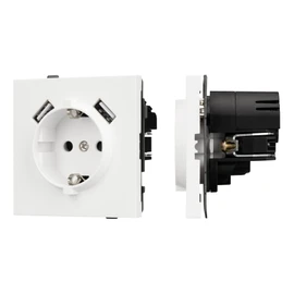 Фото #1 товара Механизм розетки с USB зарядкой SCT-TENDO-MUAA-SFPL-WH (230V, 16A) (Arlight, Матовый белый)