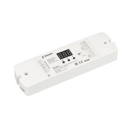 Фото #1 товара INTELLIGENT ARLIGHT Декодер SMART-DMX512-204-62-RGBW-RDM-SUF (12-48V, 4x350-1200mA) (IARL, IP20 Пластик, 5 лет)