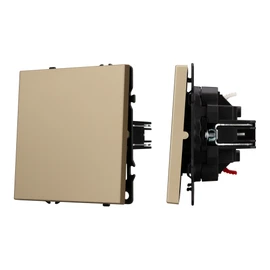 Фото #1 товара ARL NOBE Выключатель 1 кл софт-тач золотой песок SWT-MK01-SFPL-GD (250V, 10A) (Arlight, -)