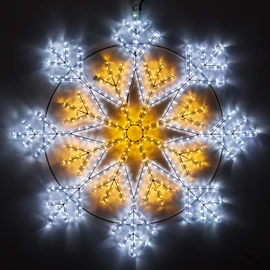 Фото #1 товара Фигура светодиодная ARD-SNOWFLAKE-M12-900x900-576LED White/Warm (230V, 36W) (Ardecoled, IP65, 1 год)