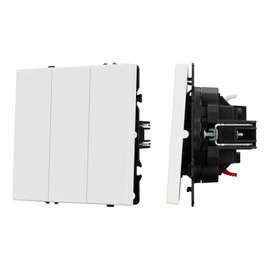 Фото #1 товара ARL NOBE Выключатель 3 кл софт-тач белый кварц SWT-MK03-SFPL-WH (250V, 10A) (Arlight, -)
