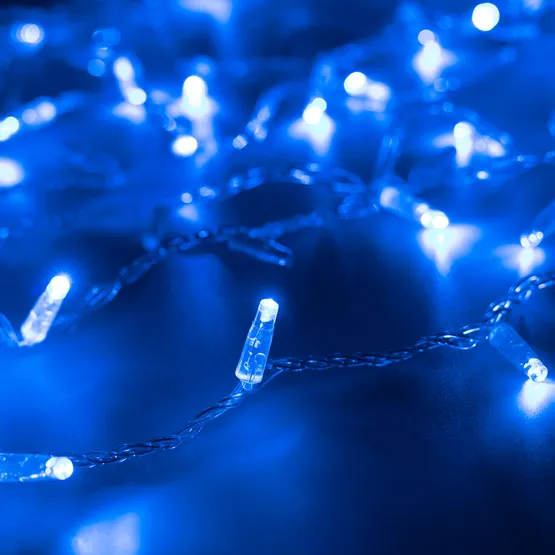 Фото #1 товара Светодиодная гирлянда ARD-STRING-CLASSIC-1000-CLEAR-100LED-PULSE Blue (230V, 7W) (Ardecoled, IP65, 1 год)