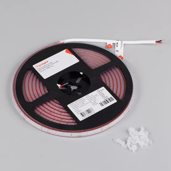 Фото #2 товара Светодиодная лента герметичная DOT-PFS-X160-10mm 24V Warm2700 (12 W/m, IP68, 5m) (Arlight, 5 лет)