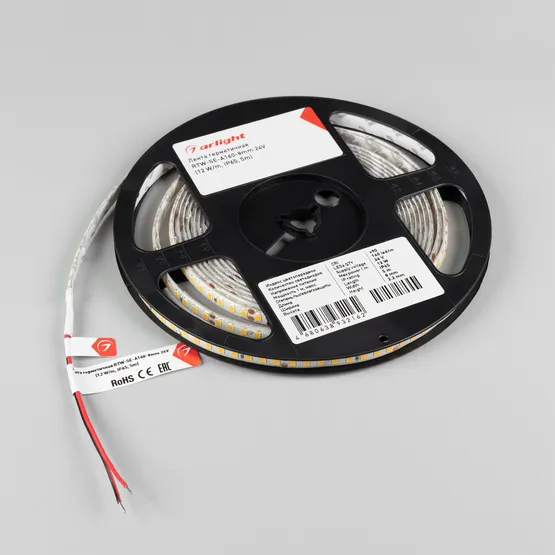 Фото #2 товара Светодиодная лента герметичная RTW-SE-A160-8mm 24V Warm2700 (12 W/m, IP65, 5m) (Arlight, 12 Вт/м, IP65)