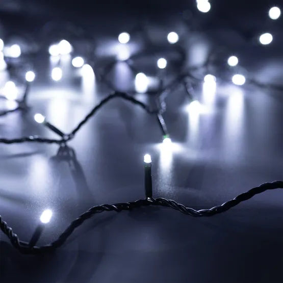 Фото #1 товара Светодиодная гирлянда ARD-STRING-HOME-5000-GREEN-50LED-FLASH WHITE (230V, 3.5W) (Ardecoled, IP65, 1 год)