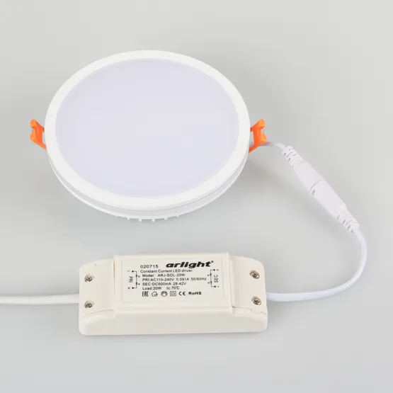 Фото #2 товара Светодиодная панель LTD-135SOL-20W White (Arlight, IP44 Пластик, 3 года)