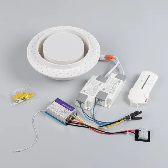 Фото #5 товара Светильник SP-ARCLOOP-TRIMLESS-D180-20W Day4000-Warm3000 (WH, 120 deg, 230V) (Arlight, Алюминий)