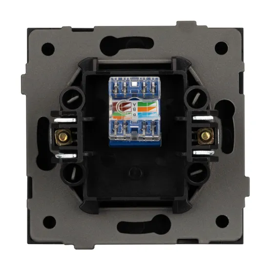 Фото #3 товара Механизм компьютерной розетки SCT-TENDO-MPC1-SFPL-BK (RJ-45, CAT6) (Arlight, Матовый черный)