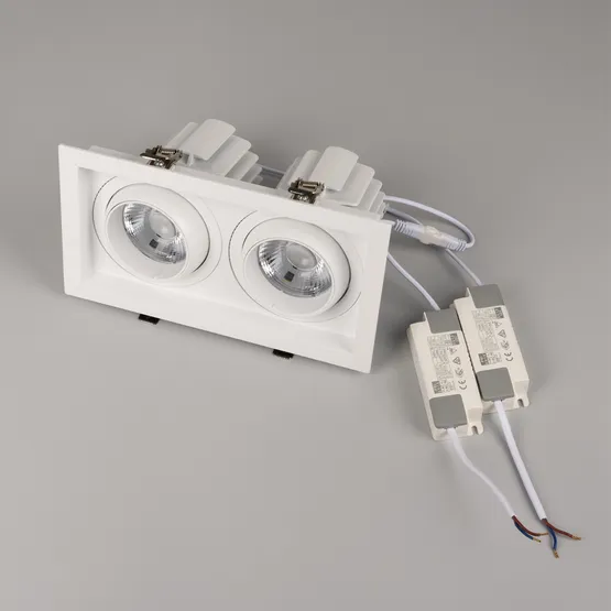 Фото #3 товара Светильник MS-VORTEX-BUILT-S250x140-2x30W Warm3000 (WH-WH, 30 deg, 230V) (Arlight, IP20 Металл, 5 лет)