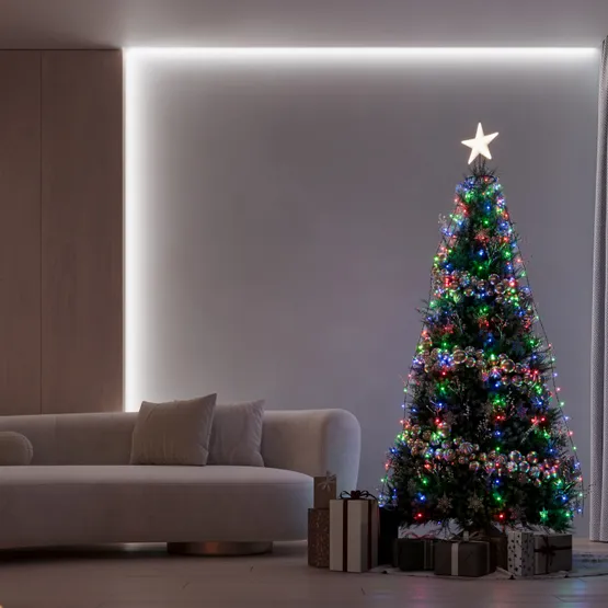 Фото #6 товара Светодиодная гирлянда Лучи Смарт ARD-GALA-CLASSIC-2700-BLACK-180LED RGB (230V, 3.6W, Tuya Wi-Fi) (Ardecoled, IP65)