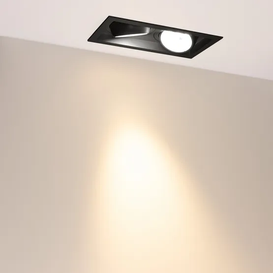 Фото #2 товара Светильник MS-VORTEX-BUILT-S250x140-2x30W Warm3000 (BK-BK, 30 deg, 230V) (Arlight, IP20 Металл, 5 лет)