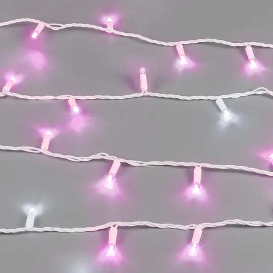 Фото #3 товара Светодиодная гирлянда ARD-STRING-CLASSIC-10000-WHITE-100LED-FLASH PINK (230V, 7W) (Ardecoled, IP65, 1 год)