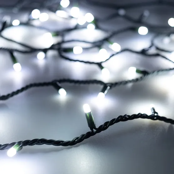Фото #1 товара Светодиодная гирлянда ARD-STRING-PRO-1000-GREEN-100LED-MILK-PULSE White (230V, 7W) (Ardecoled, IP65, 2 года)