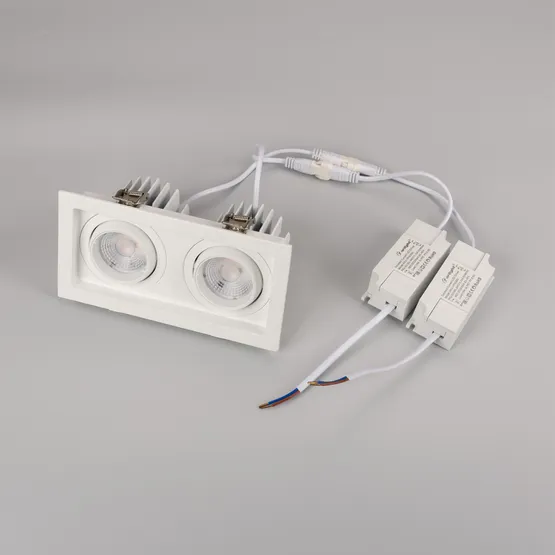 Фото #2 товара Светильник MS-VORTEX-BUILT-S170x90-2x12W Day4000 (WH-WH, 40 deg, 230V) (Arlight, IP20 Металл, 5 лет)