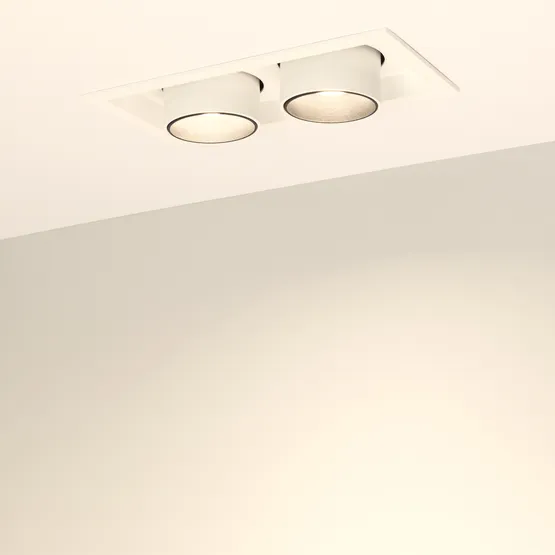 Фото #6 товара Светильник LTD-PULL-S110x210-2x10W Warm3000 (WH, 24 deg, 230V) (Arlight, IP20 Металл, 5 лет)