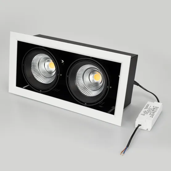 Фото #3 товара Светильник CL-KARDAN-S375x190-2x25W White6000 (WH-BK, 30 deg) (Arlight, IP20 Металл, 3 года)