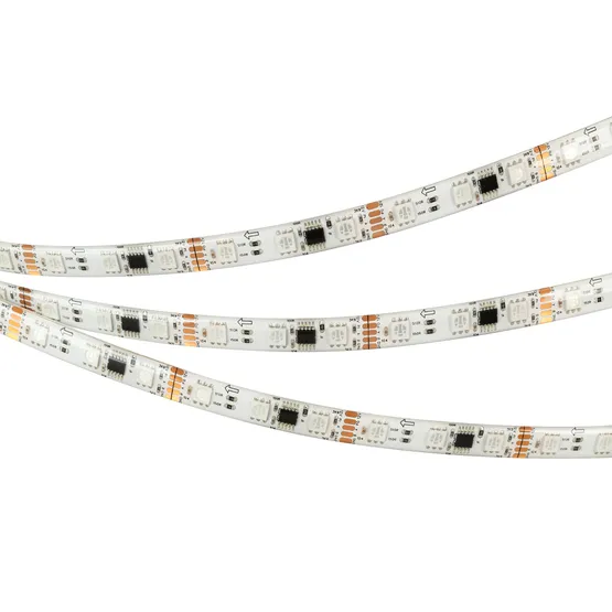 Фото #4 товара Светодиодная лента герметичная DMX-SE-B60-10mm 12V RGB-PX3 (14 W/m, IP65, 5060, 5m) (Arlight, -)