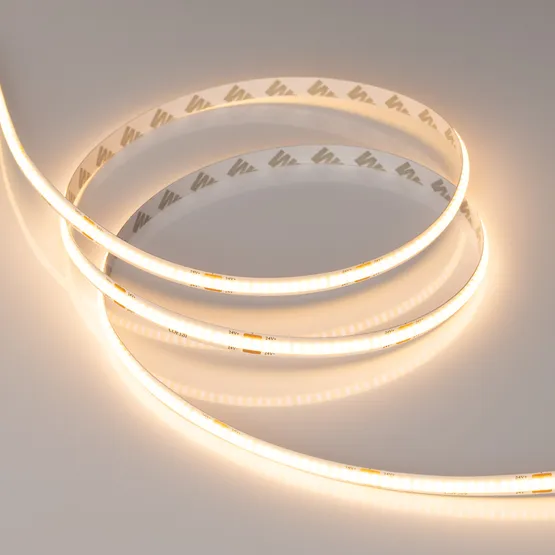 Фото #3 товара Светодиодная лента COB-X320-8mm 24V Warm2700 (8 W/m, IP20, 5m) (Arlight, -)