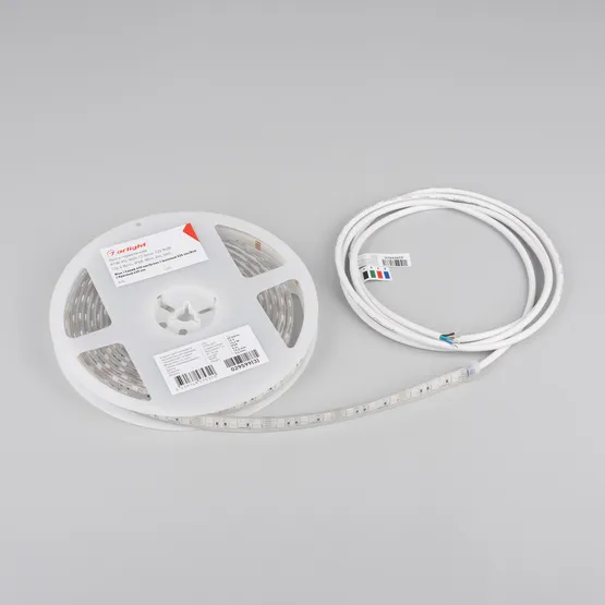 Фото #6 товара Светодиодная лента герметичная RTW-PU-B60-12.5mm 12V RGB (14.4 W/m, IP68, Wire 2m, 5m) (Arlight, -)