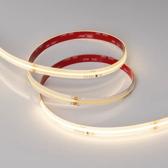 Фото #2 товара Светодиодная лента герметичная SPI-COB-SE-X378-12mm 24V Warm3000-PX63-BPT (7 W/m, IP65, 5m) (Arlight, бегущий огонь)