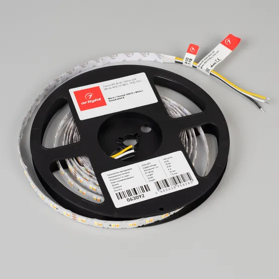 Фото #5 товара Светодиодная лента RZ-A140-10mm 24V White-MIX (15 W/m, IP20, 5m) (Arlight, Изменяемая ЦТ)