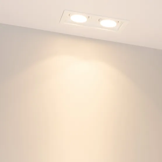 Фото #4 товара Светильник MS-VORTEX-BUILT-S170x90-2x12W Warm3000 (WH-WH, 20 deg, 230V) (Arlight, IP20 Металл, 5 лет)