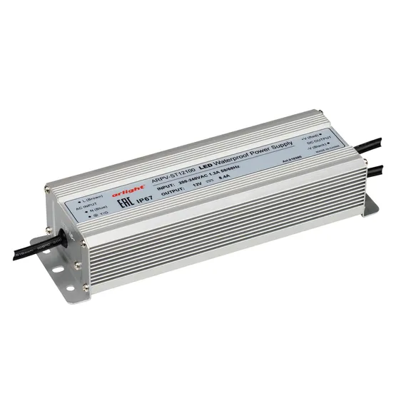 Фото #1 товара Блок питания ARPV-ST12100 (12V, 8.3A, 100W) (Arlight, IP67 Металл, 3 года)