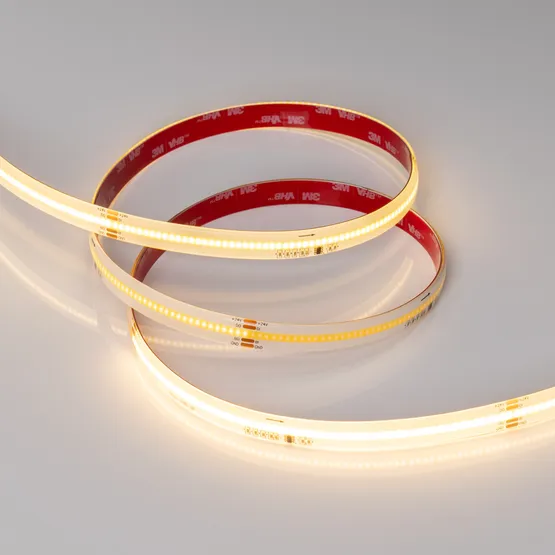 Фото #2 товара Светодиодная лента герметичная SPI-COB-SE-X378-12mm 24V Warm2700-PX63-BPT (7 W/m, IP65, 5m) (Arlight, бегущий огонь)