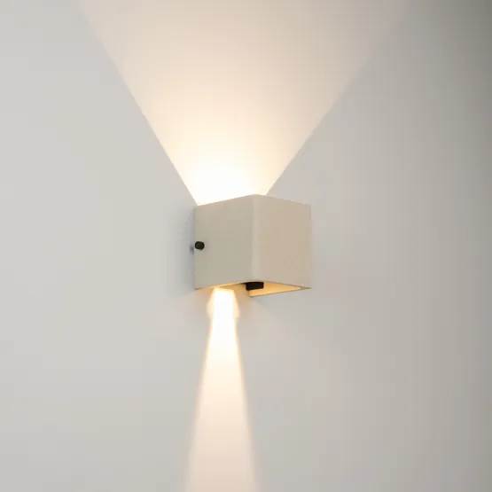 Фото #5 товара Светильник LGD-PERAN-WALL-S120x120-6W Warm3000 (WH, 0-80 deg, 230V) (Arlight, IP65 Бетон, 3 года)
