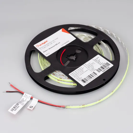 Фото #3 товара Светодиодная лента COB-X544-8mm 24V Green (11.5 W/m, IP20, CSP, 5m) (Arlight, -)