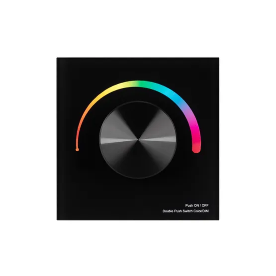 Фото #2 товара Панель SMART-P5-RGB-G-IN Black (3V, Rotary, 2.4G) (Arlight, IP20 Пластик, 5 лет)