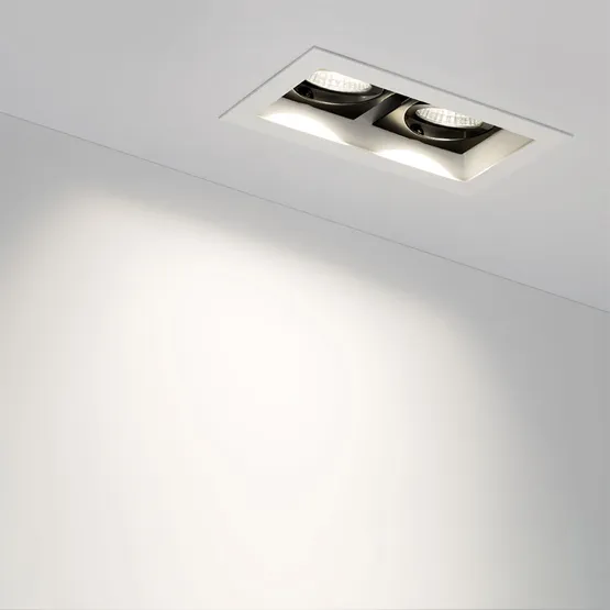 Фото #2 товара Светильник CL-KARDAN-S180x102-2x9W White (WH, 38 deg) (Arlight, IP20 Металл, 3 года)