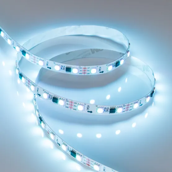 Фото #2 товара Светодиодная лента SPI-5000-5060-60 12V Cx3 RGB (10mm, 14.4W/m, IP20) (Arlight, бегущий огонь)