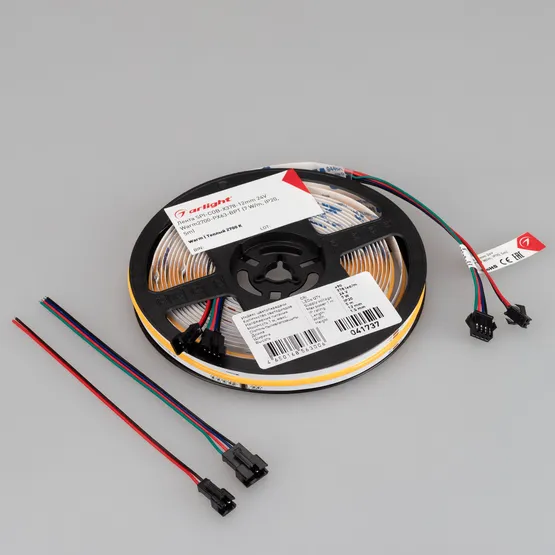 Фото #3 товара Светодиодная лента SPI-COB-X378-12mm 24V Warm2700-PX63-BPT (7 W/m, IP20, 5m) (Arlight, бегущий огонь)