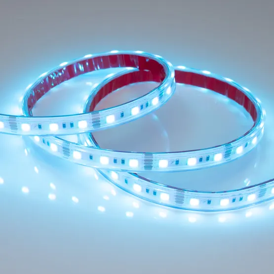 Фото #5 товара Светодиодная лента RTW 2-5000PS 12V RGB 2x (5060, 300 LED, LUX) (Arlight, 14.4 Вт/м, IP67)
