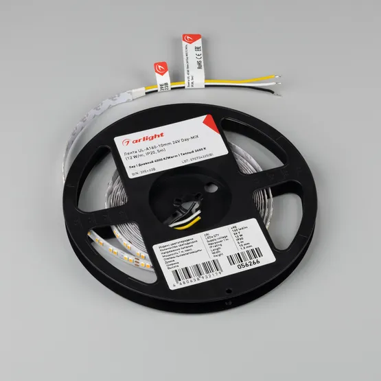 Фото #2 товара Светодиодная лента UL-A160-10mm 24V Day-MIX (12 W/m, IP20, 5m) (Arlight, Изменяемая ЦТ)