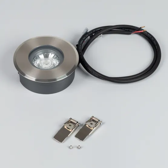 Фото #2 товара Светильник ART-GROUND-SLIM-R110-6W Warm3000 (SL, 35 deg, 24V) (Arlight, IP67 Металл, 3 года)