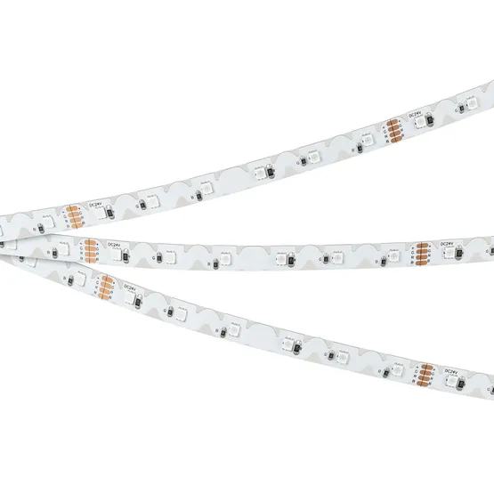 Фото #4 товара Светодиодная лента RZ-A60-8mm 24V RGB (8 W/m, IP20, 2835, 5m) (Arlight, -)